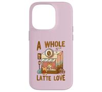 Carcasa para iPhone 14 Pro A Whole Latte Love Coffee Kawaii Lindo Divertido