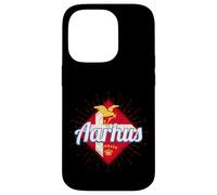 Carcasa para iPhone 14 Pro Aarhus Ciudad Dinamarca Gaviota Vintage Bandera Recuerdo