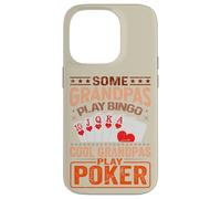Carcasa para iPhone 14 Pro Abuelo Juegos de Cartas Jugadores de póker Casino Jugador Abuelo