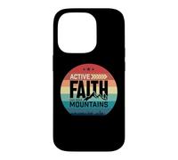 Carcasa para iPhone 14 Pro Active Faith Can Move Mountains Christian Men Women Kids