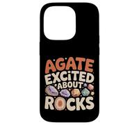 Carcasa para iPhone 14 Pro Agate Excited About Rocks Nerd de geología de Rocas -