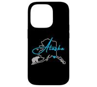 Carcasa para iPhone 14 Pro Alaska América con Oso Polar