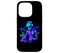 Carcasa para iPhone 14 Pro Alien Cyborg DJ Robot Grabar Techno Música Cool Aliens