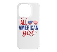 Carcasa para iPhone 14 Pro All American Girl 4th of July Girls Kids Sunglasses Family