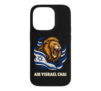 Carcasa para iPhone 14 Pro Am Yisrael Chai León de Judá Bandera Israelí Inglés