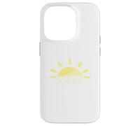 Carcasa para iPhone 14 Pro Amanecer Sereno Sol Minimalista Naturaleza Tranquila