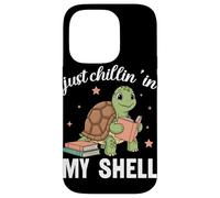 Carcasa para iPhone 14 Pro Amante de los Libros Just Chillin In My Shell Turtle
