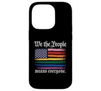 Carcasa para iPhone 14 Pro American Flag Gay Pride Month We The People Means Everyone