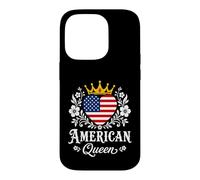 Carcasa para iPhone 14 Pro American Queen America Flag USA Proud American Woman