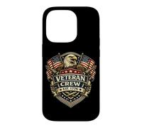 Carcasa para iPhone 14 Pro American Veteran Crew EST 1776 Eagle Shield Patriotic USA