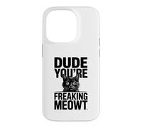Carcasa para iPhone 14 Pro Amigo, Eres una Maldita Imagen de Gato sorprendido por Meowt