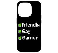 Carcasa para iPhone 14 Pro Amistoso Gay Gamer LGBTQ Identidad Orgullo Inclusión Gay Jugadores