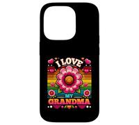 Carcasa para iPhone 14 Pro Amo a mi Abuela, niño, niña, Flor Retro, Abuela, niños