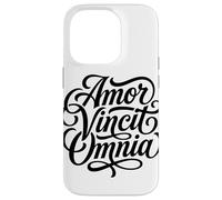 Carcasa para iPhone 14 Pro Amor Vincit Omnia El Amor Conquista Todo el día de San Valentín