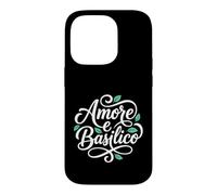 Carcasa para iPhone 14 Pro Amor y albahaca Amore e Basilico Comida Italiana Dicho