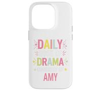 Carcasa para iPhone 14 Pro Amy Personalized Name Funny Cute Custom Amy Name