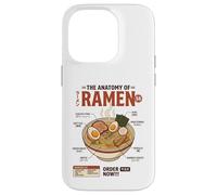 Carcasa para iPhone 14 Pro Anatomía del Ramen Comida Japonesa Retro Gastronomía Estética