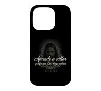 Carcasa para iPhone 14 Pro Aprende a Callar Deja Que Dios Haga Justicia Marcos 15:5
