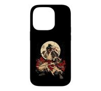 Carcasa para iPhone 14 Pro Arte de Anime samurái Retro de Crimson Moon Ronin