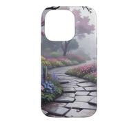 Carcasa para iPhone 14 Pro Arte de Camino Floral del jardín Secreto japonés
