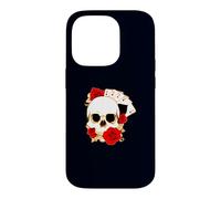 Carcasa para iPhone 14 Pro Arte de Cartas de Juego de póquer de Rosas de Calavera de Cuatro ases