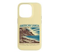 Carcasa para iPhone 14 Pro Arte Retro de la Tierra Sagrada de Samoa Americana