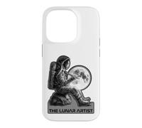 Carcasa para iPhone 14 Pro Astronauta Dibujo Luna Sketch Espacio Artista Gráfico