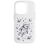 Carcasa para iPhone 14 Pro Astronauta Rana Espacial Divertido