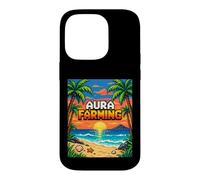 Carcasa para iPhone 14 Pro Aura Farming Beach Sunset Pixel Gen Z Slang Genz