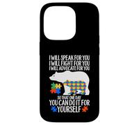 Carcasa para iPhone 14 Pro Autismo Mama Bear I Will Speak Fight Advocate For You