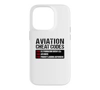 Carcasa para iPhone 14 Pro Aviation Cheat Codes Divertido Piloto Avion Transpondedor
