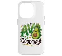 Carcasa para iPhone 14 Pro Avocado Lover AVO Good Day Food Juego de Palabras Guacamole