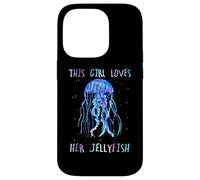 Carcasa para iPhone 14 Pro Awesome Cute Underwater This Girl Loves Her Jellyfish