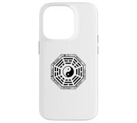 Carcasa para iPhone 14 Pro Bagua Espejo Feng Shui Diseño Yin/Yang Ocho Trigramas Símbolo