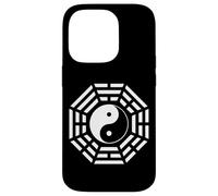 Carcasa para iPhone 14 Pro Bagua Espejo Feng Shui Diseño Yin/Yang Ocho Trigramas Símbolo