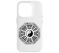 Carcasa para iPhone 14 Pro Bagua Espejo Feng Shui Diseño Yin/Yang Ocho Trigramas Símbolo
