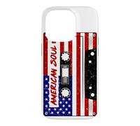 Carcasa para iPhone 14 Pro Bandera Americana Soul Cassette Stars & Stripes 4 de Julio