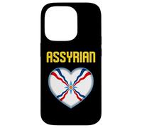 Carcasa para iPhone 14 Pro Bandera asiria Ashur, Emblema de Ashur, Siria Suryoyo, Siria, Irak