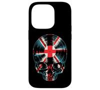 Carcasa para iPhone 14 Pro Bandera británica Union Jack Vinyl Lover Vintage Gothic Skull LP