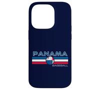 Carcasa para iPhone 14 Pro Bandera de béisbol de Panamá América Central Patrimonio panameño