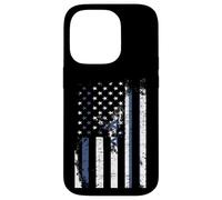 Carcasa para iPhone 14 Pro Bandera de Israel Envejecido, Encima, Bandera Americana