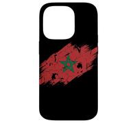 Carcasa para iPhone 14 Pro Bandera de Marruecos Gráfico Grunge Envejecido