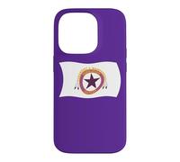 Carcasa para iPhone 14 Pro Bandera Ondulada de la Tribu Wampanoag Squanto India nativa Americana