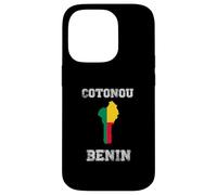 Carcasa para iPhone 14 Pro Bandera Retro de Benín desgastada de Cotonou