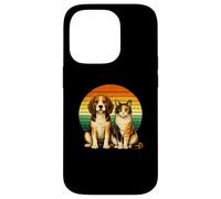 Carcasa para iPhone 14 Pro Beagle Calico Cat Retro Animal Amistad
