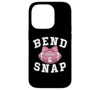 Carcasa para iPhone 14 Pro Bend and Snap Football Game Day Pink Football Coquette Bow