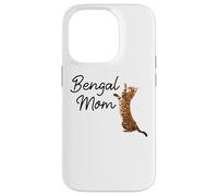 Carcasa para iPhone 14 Pro Bengal Cat Mom I Mama Family Pet Friend for Men Women