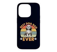 Carcasa para iPhone 14 Pro Best Cavachon Dog Dad Ever Funny Retro Pet Owner & Lover
