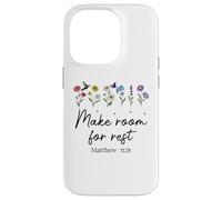 Carcasa para iPhone 14 Pro Bible Verse Matthew 11 28 Make Room for Rest Trust God Jesus