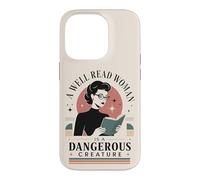 Carcasa para iPhone 14 Pro Bien Leído Mujer Amante Libro Feminista Lector Bibliófilo